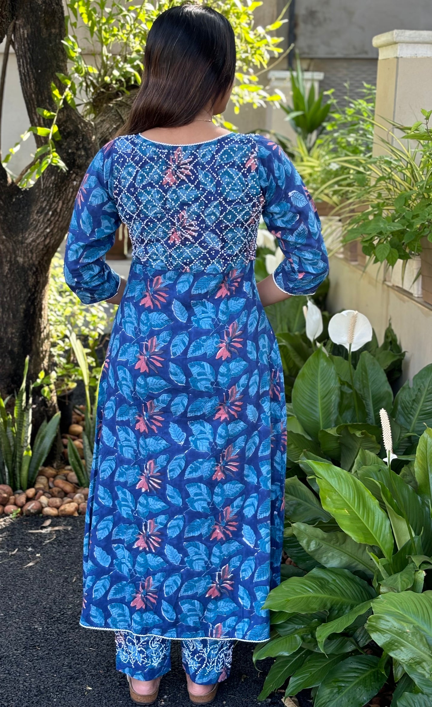 Angrakha Kurti and pant PRE-ORDER - Neelima