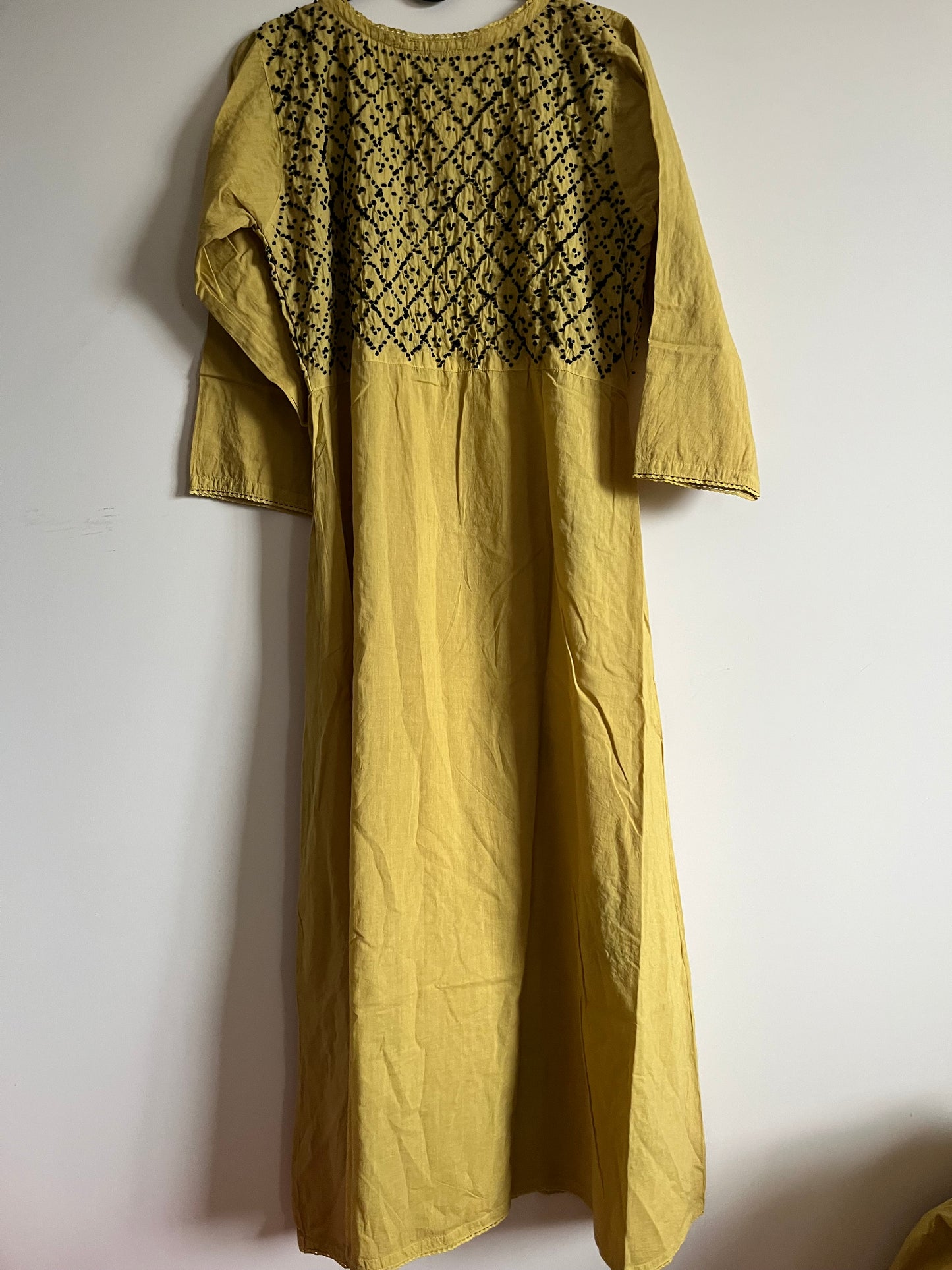 Angrakha -Black knots on Lime Yellow