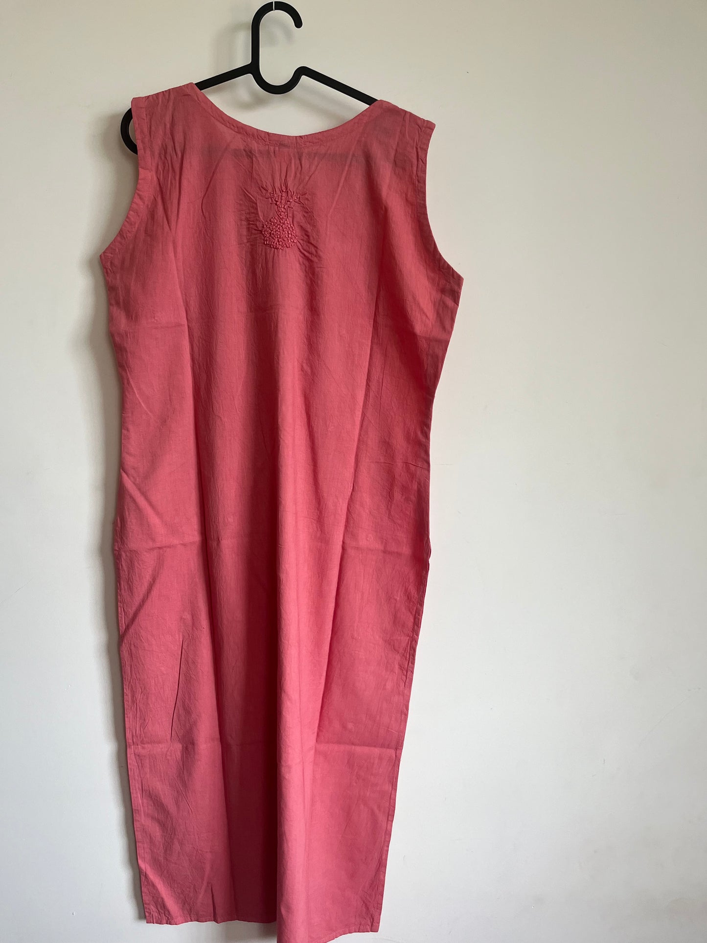 Straight Kurti and pant (Sleeveless) - Nude Pink