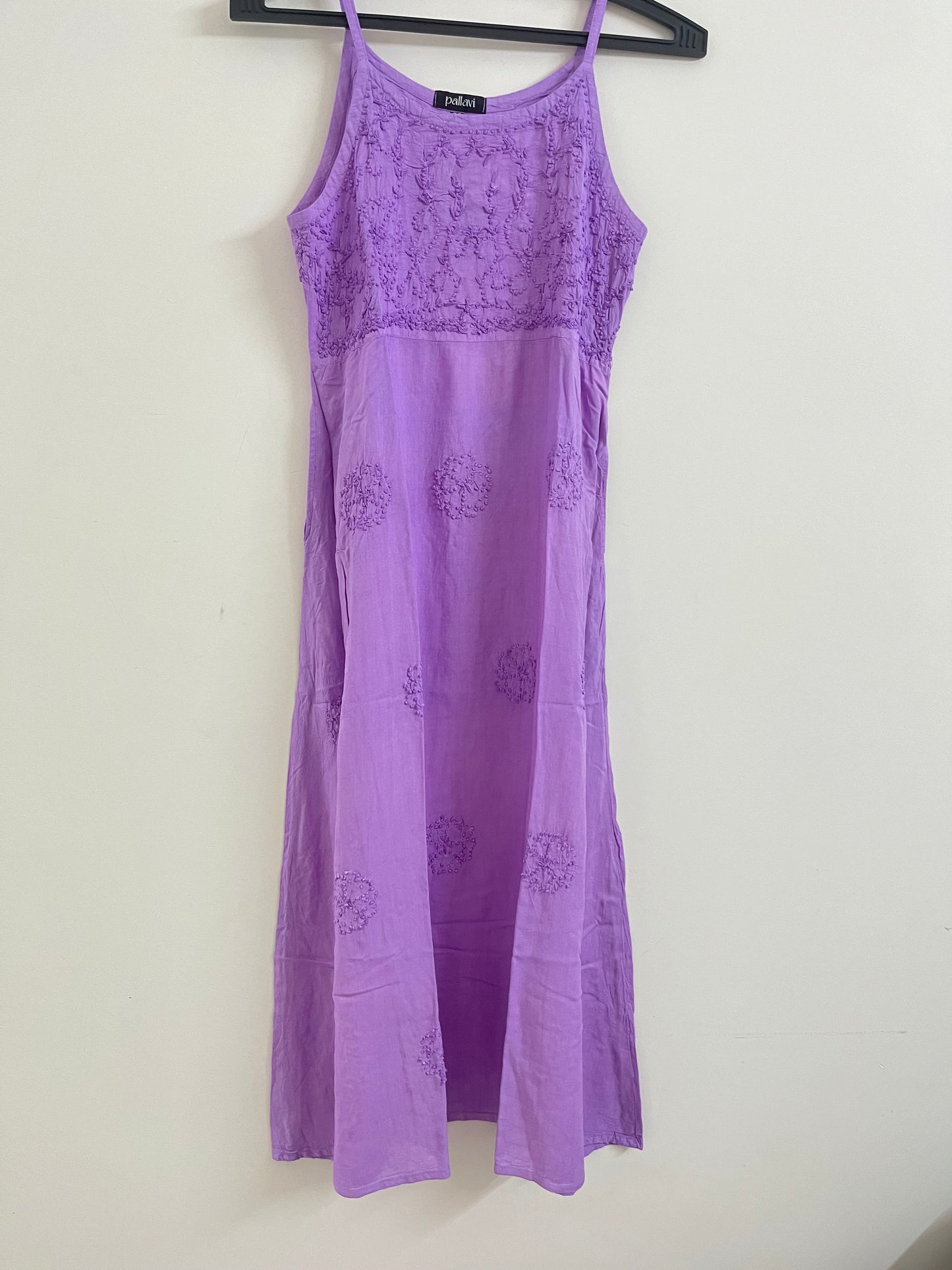 Sleeveless A-LINE Dress - Light Lilac (Modal Cotton)