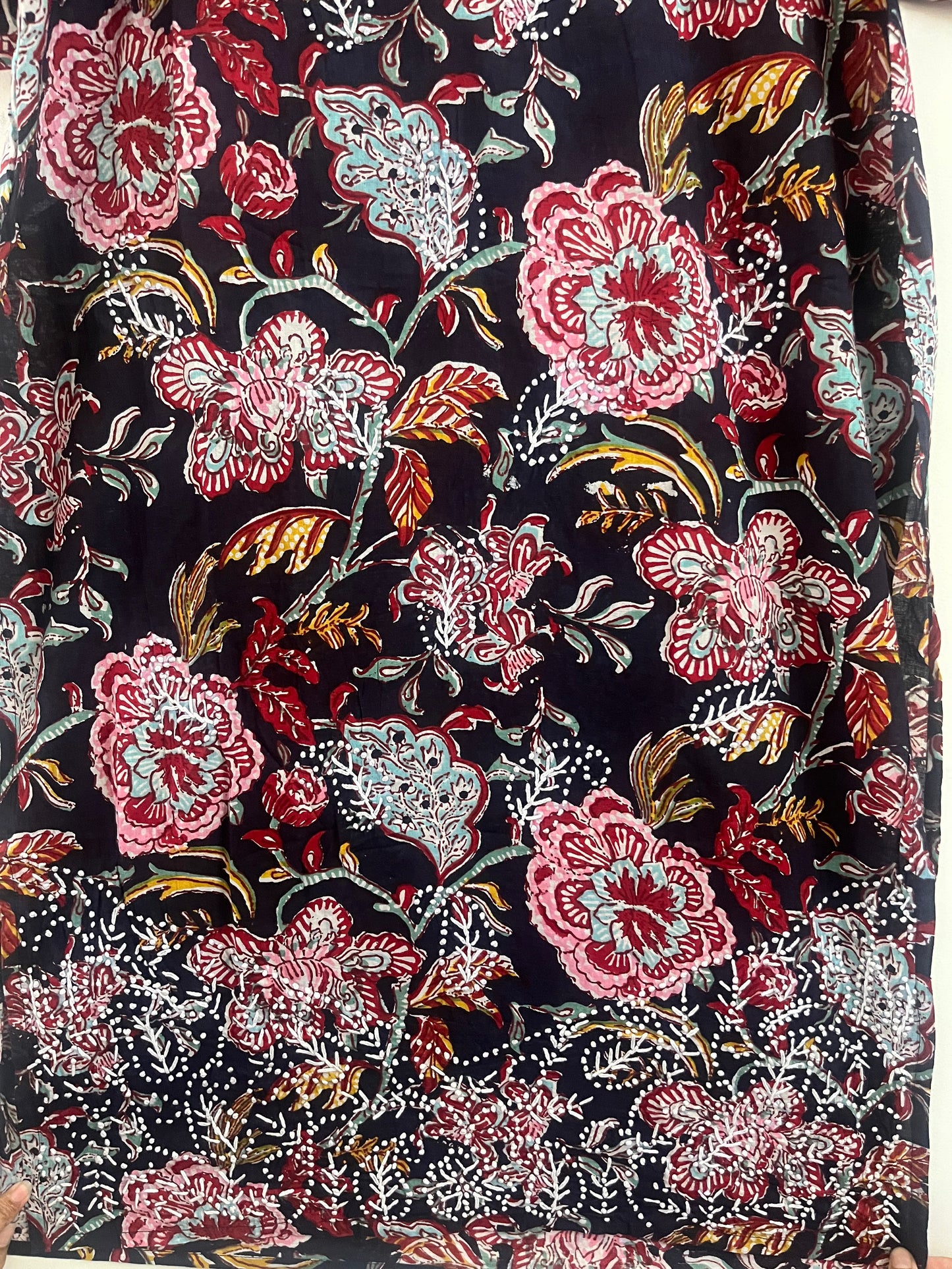 Straight Kurti and pant PRE-ORDER - Floral black