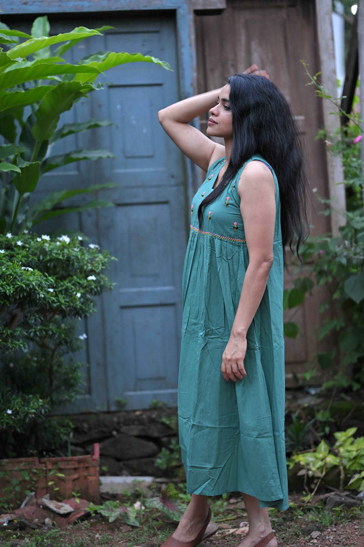 Blush and Bloom  Dress PRE-ORDER - Teal