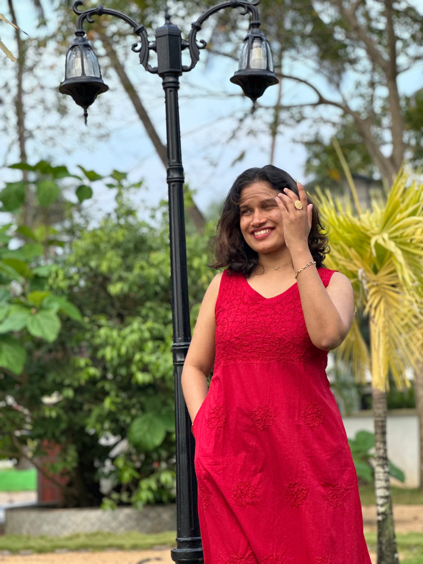 Sleeveless A-LINE Dress PRE-ORDER - Red