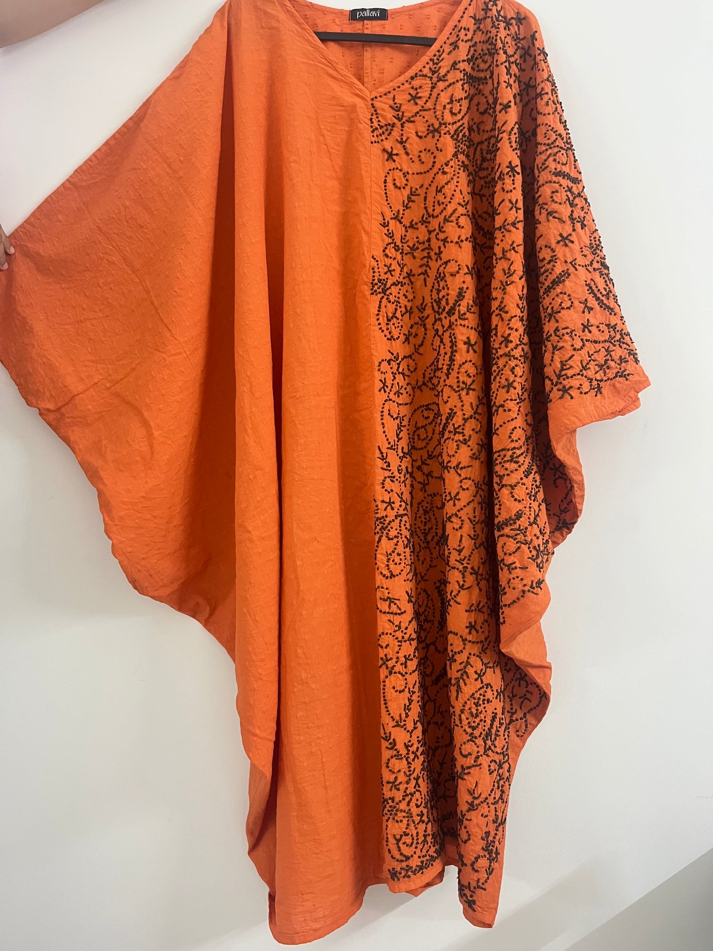 Curved Kaftan PRE-ORDER - Rust Orange