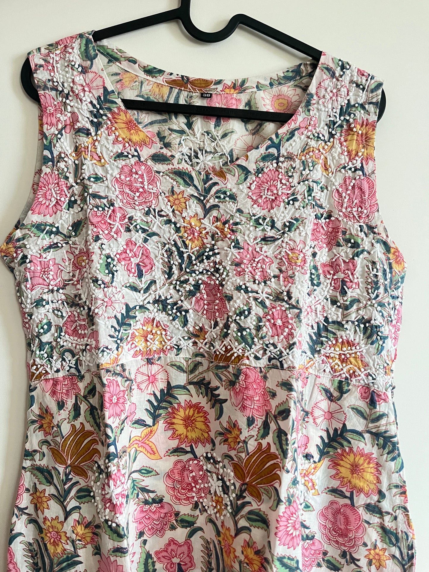 Sleeveless A-line Dress PRE-ORDER - Floral White