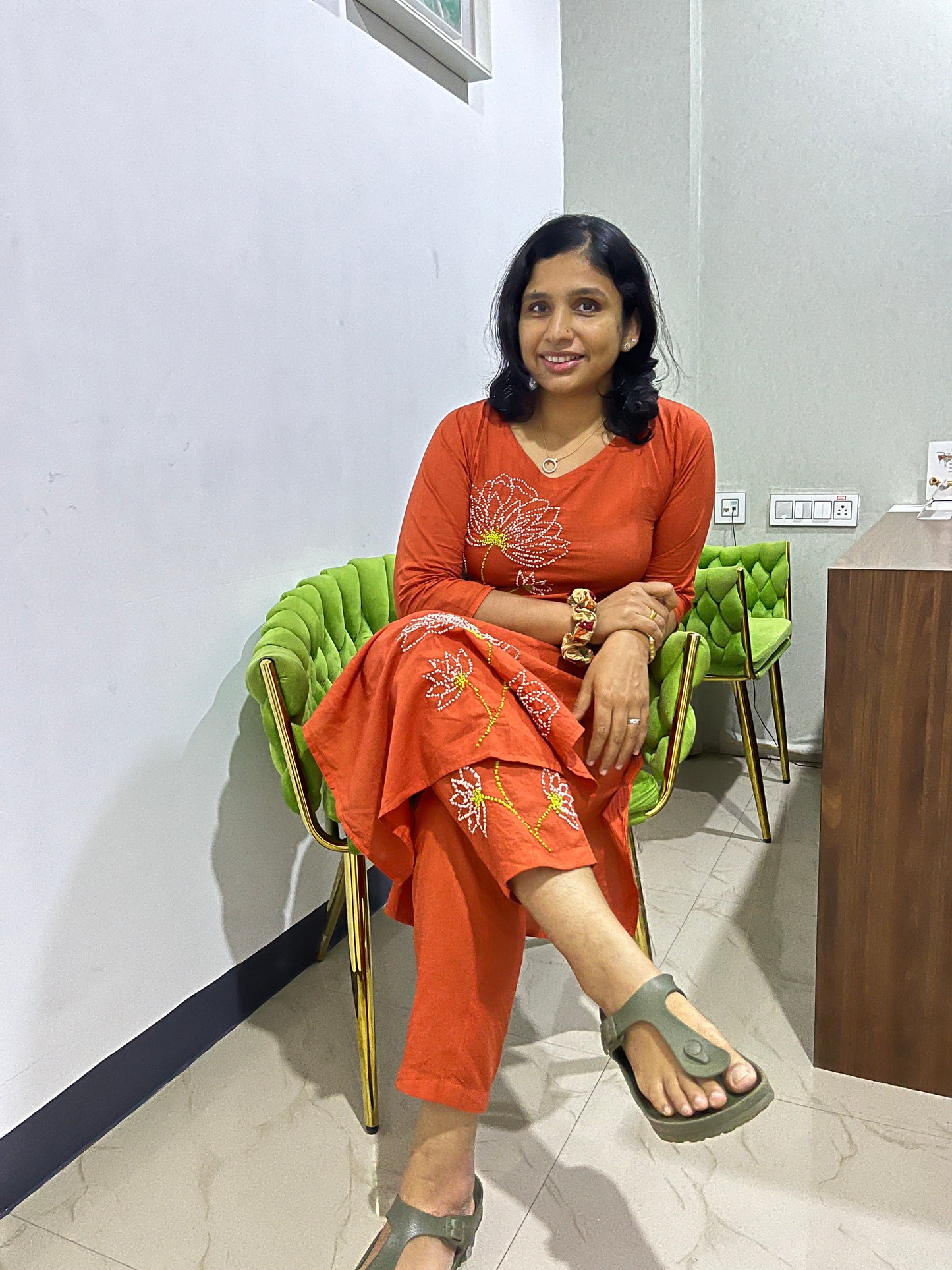 Straight Kurti and pant PRE-ORDER - Rust Orange