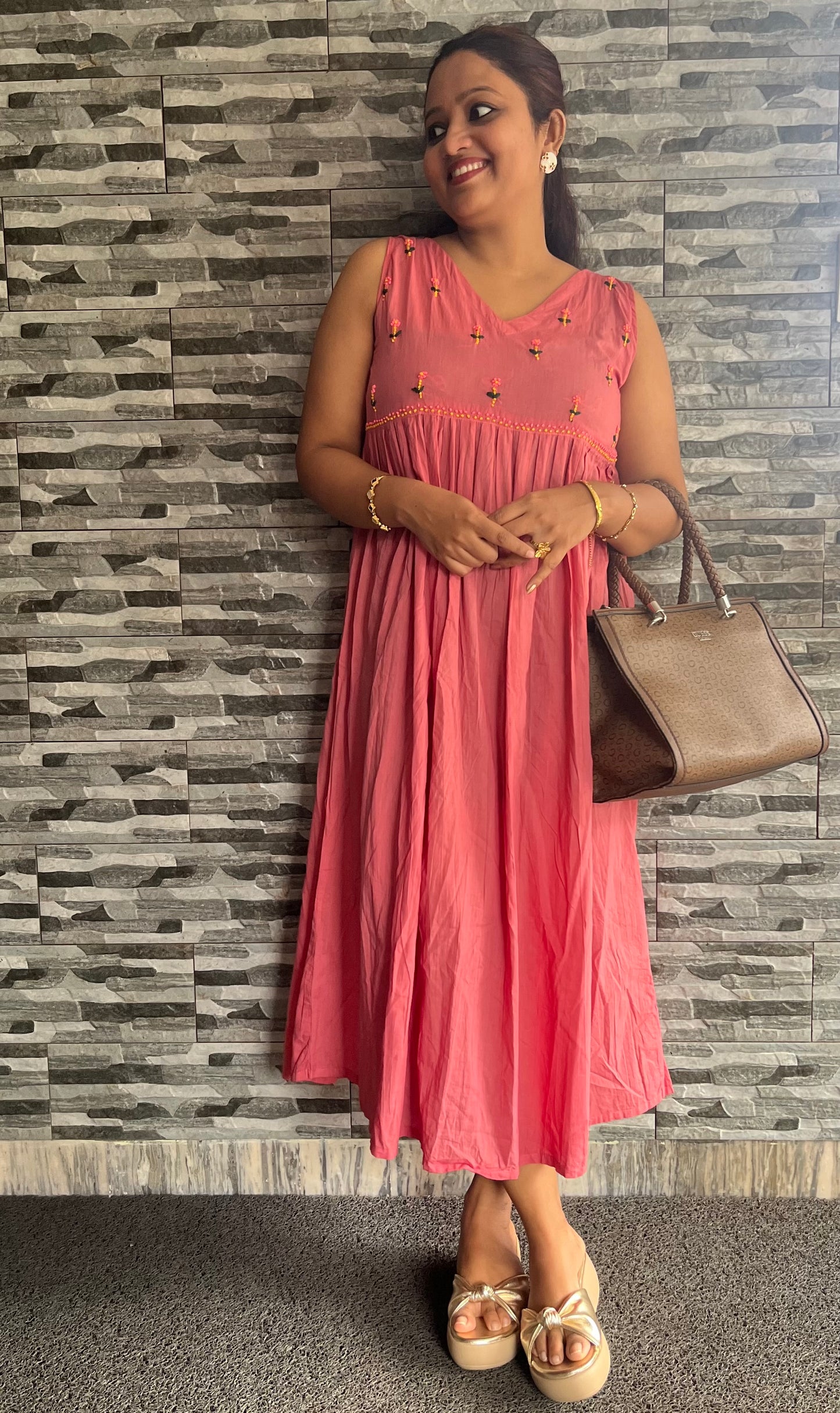 Blush and Bloom  Dress PRE-ORDER - Nude Pink