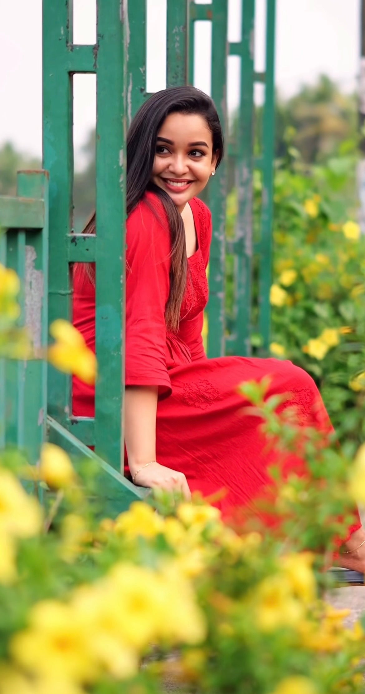 Pleated dress - Red