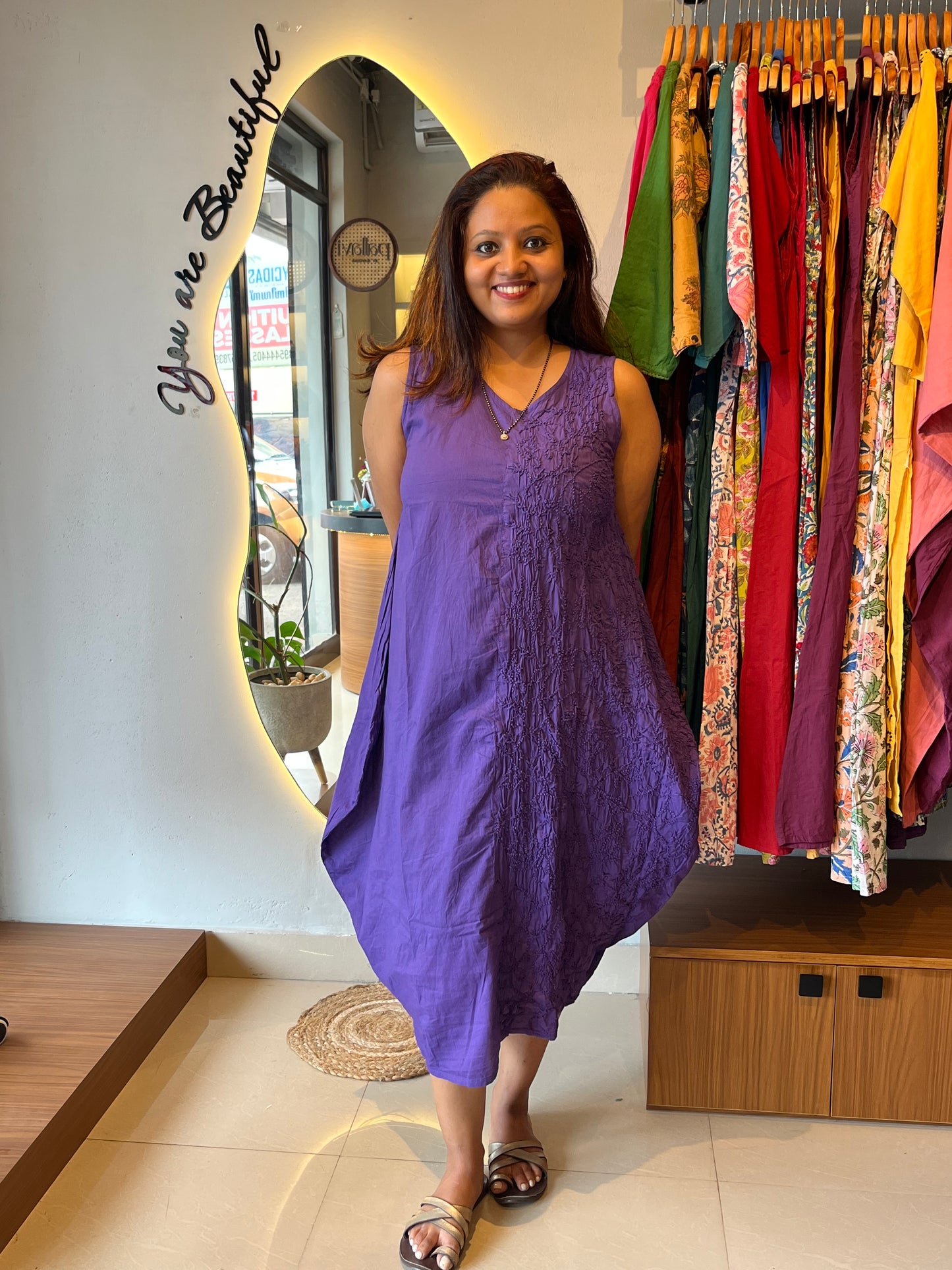 Balloon dress - Indigo