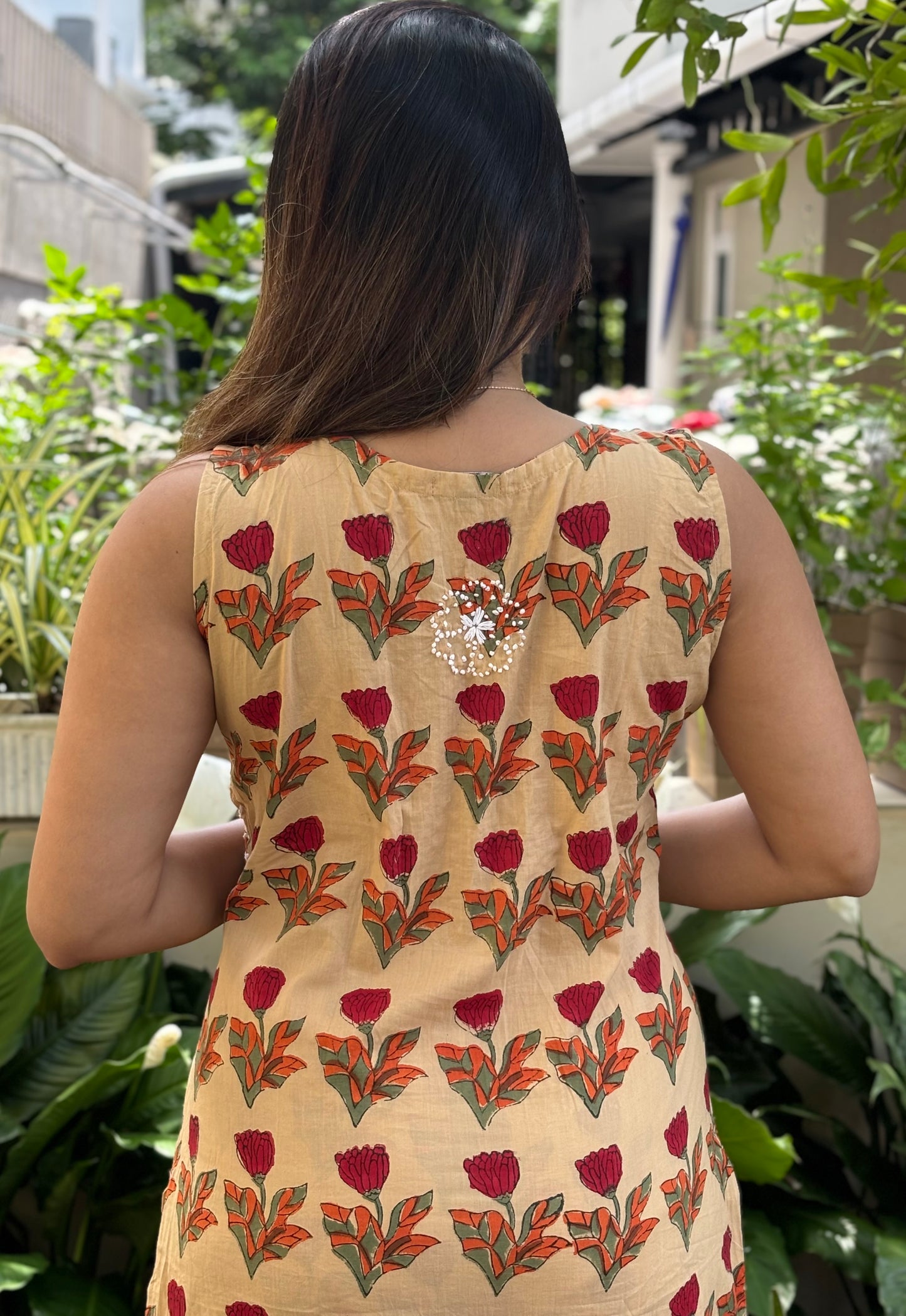 Sleeveless Straight Kurti - Scarlette