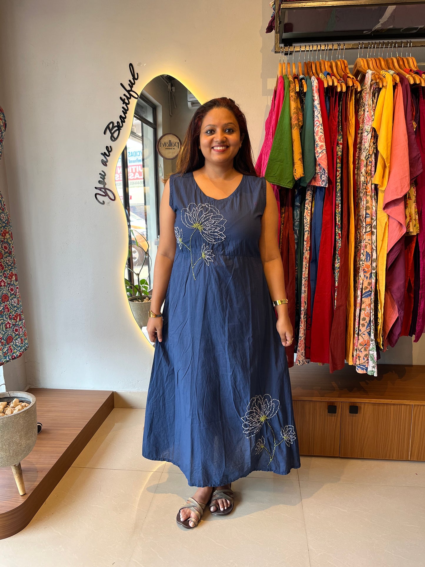 Glow dress - Navy Blue