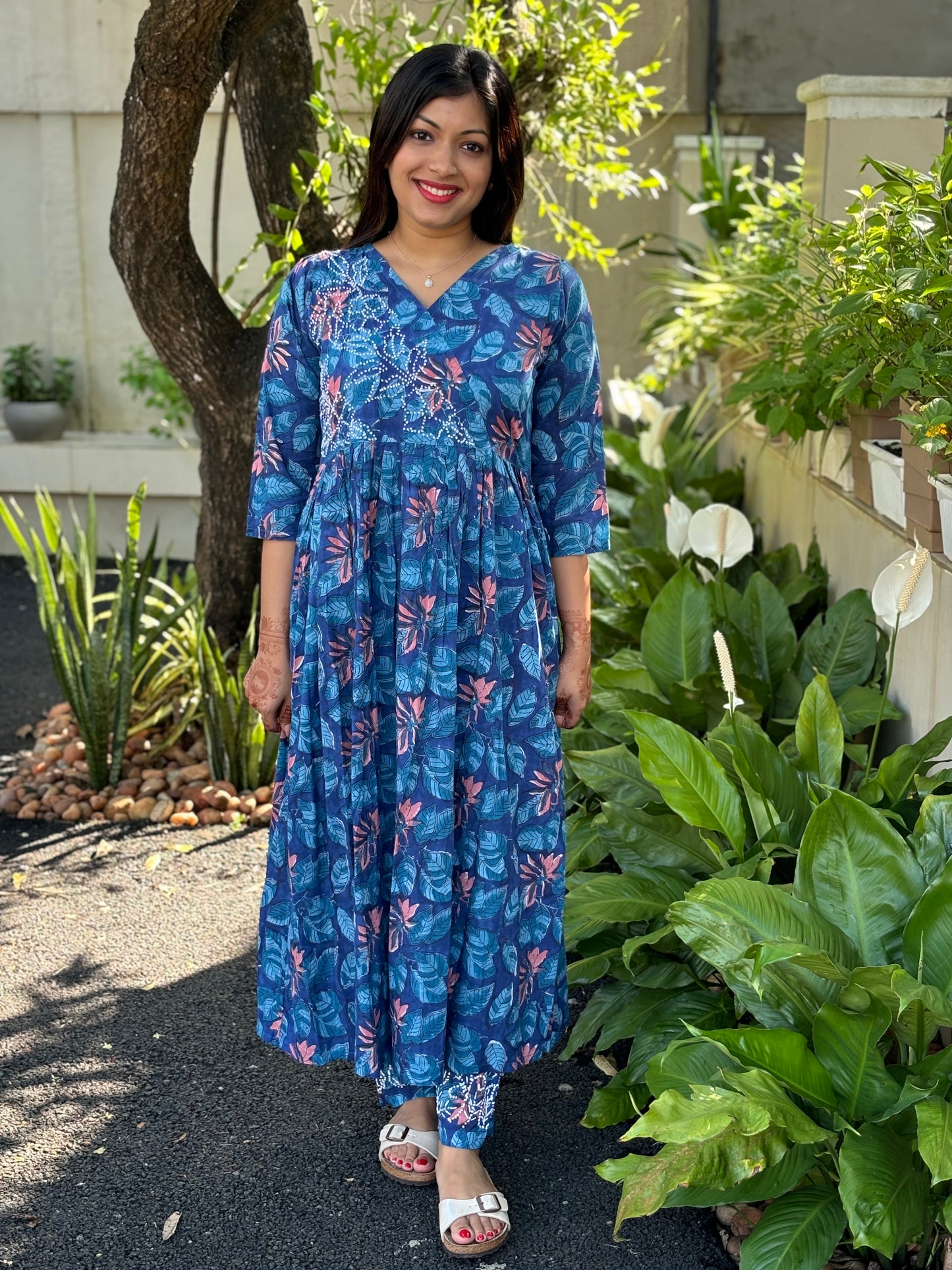 Pleated Angrakha set PRE-ORDER - Neelima