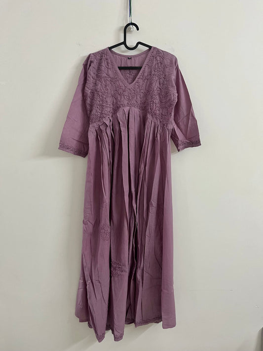 Aliya Cut Kurti/Dress - Pale Lavender