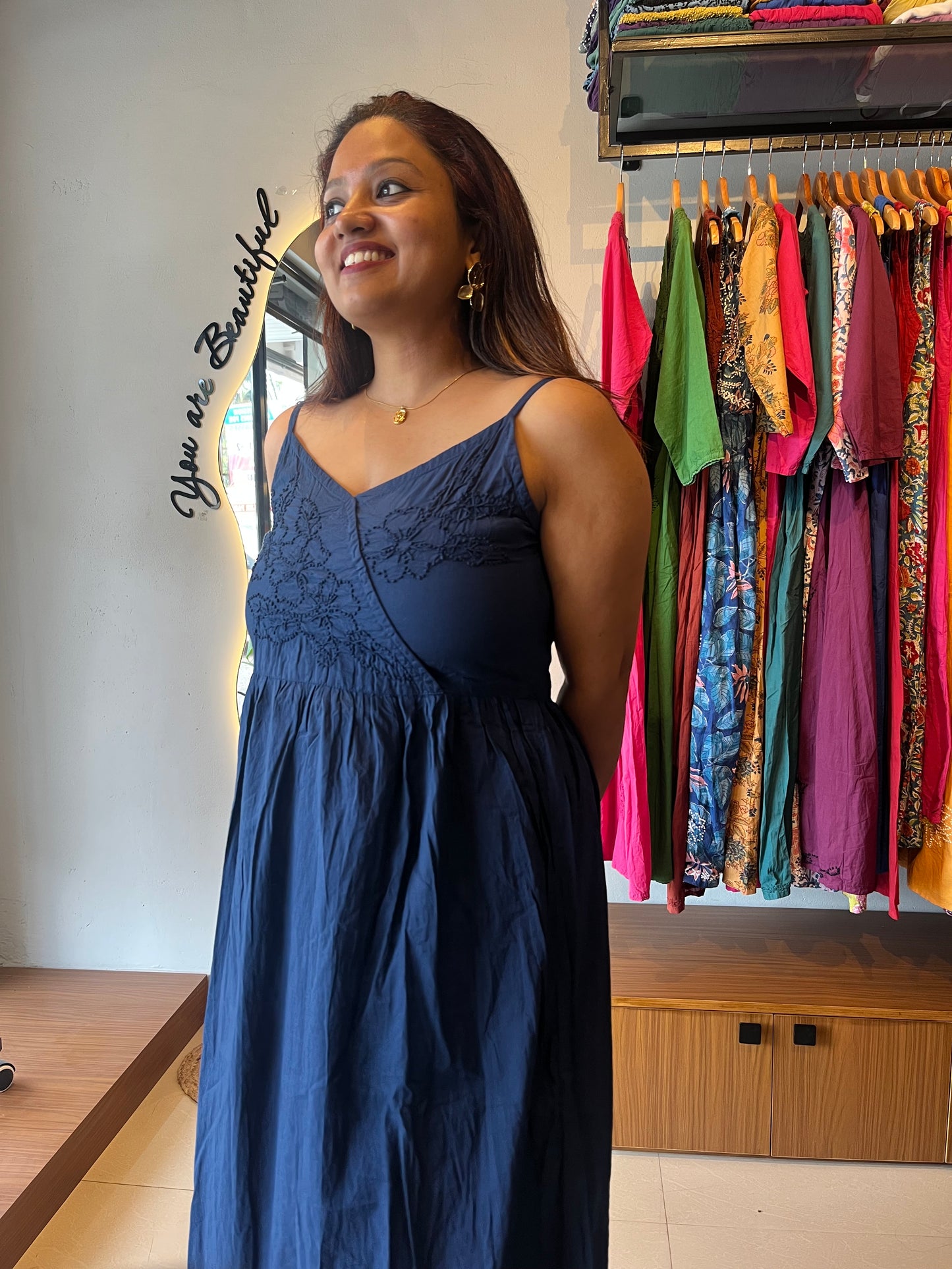 Garden whispers  Dress - Navyblue