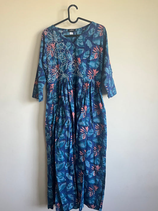 Pleated Angrakha dress - Neelima