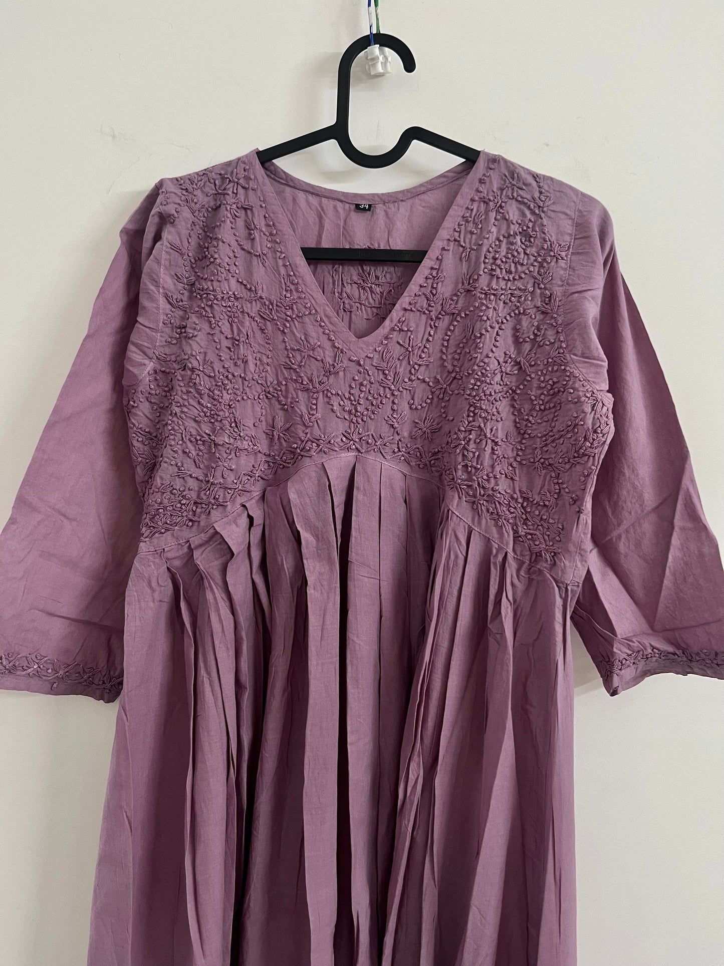 Aliya Cut Kurti/Dress - Pale Lavender