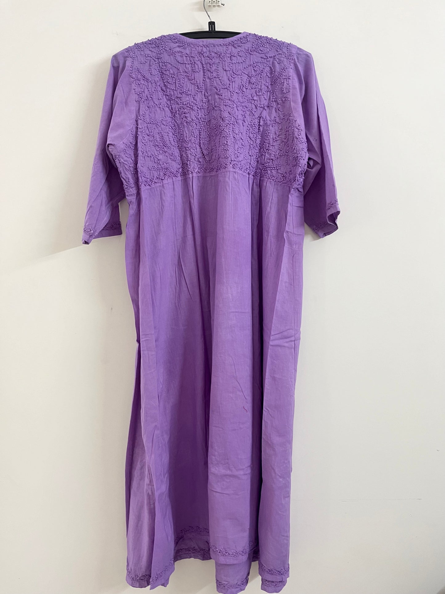 Aliya Cut Kurti/Dress -Light Lilac (with work on front and back)