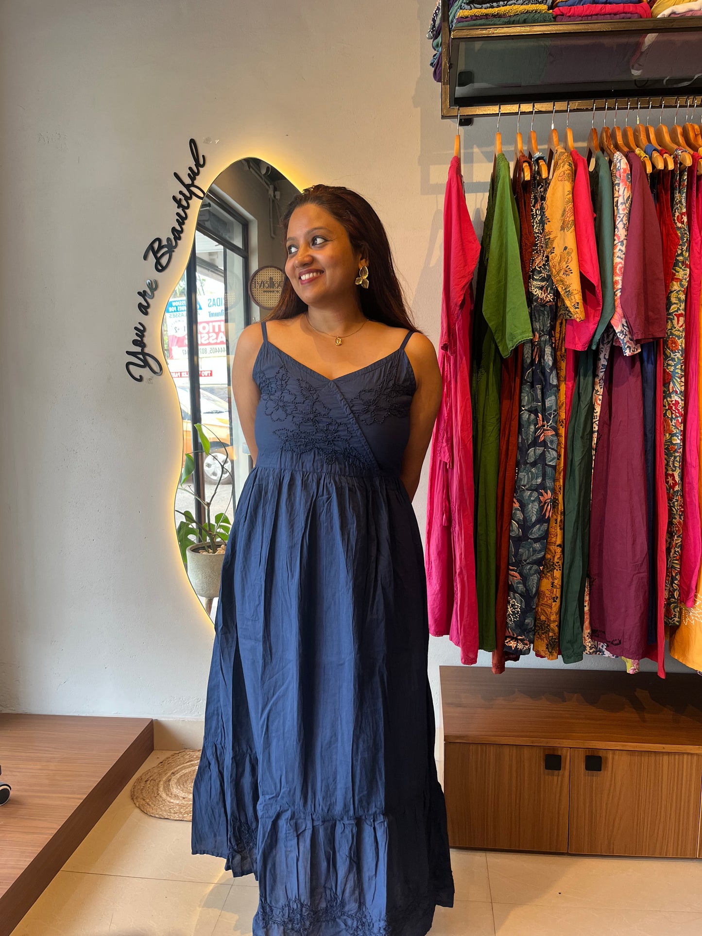 Garden whispers  Dress - Navyblue