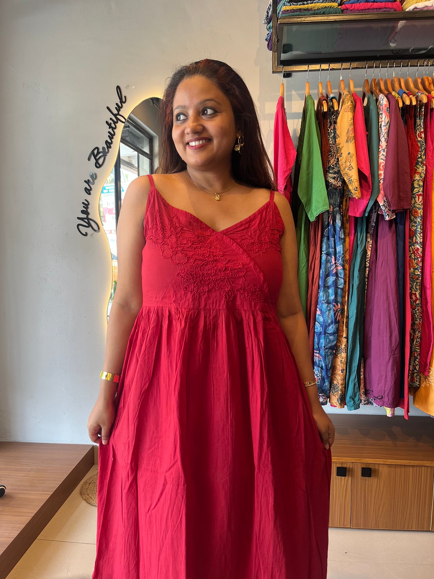 Garden whispers  Dress - Red