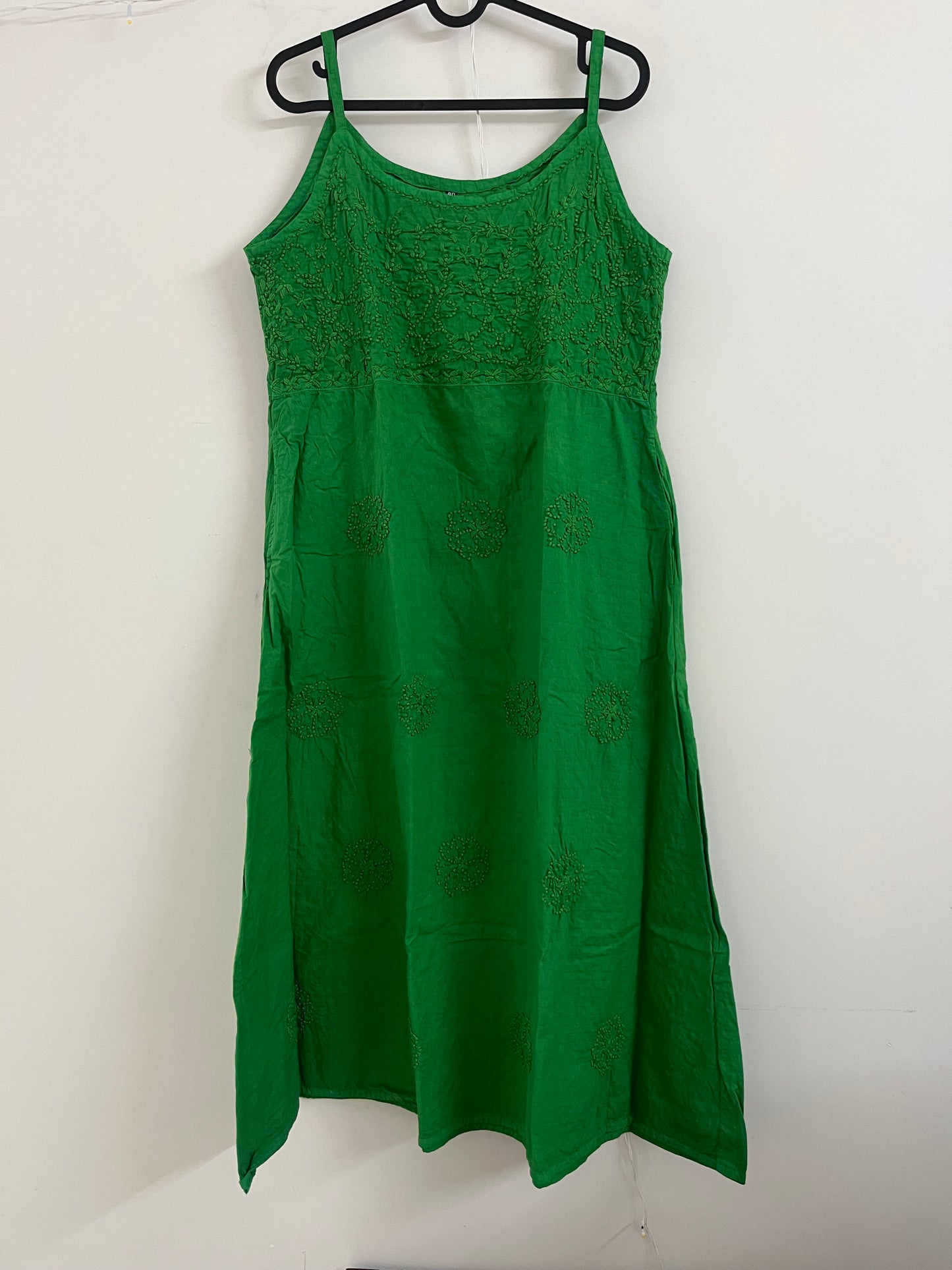 Sleeveless A-line Dress - Green 3