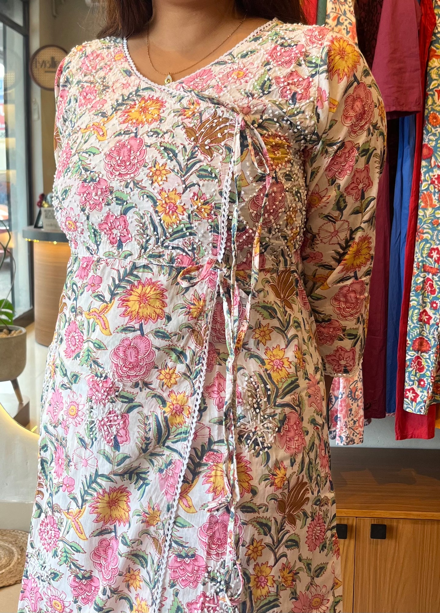 Angrakha - Floral White