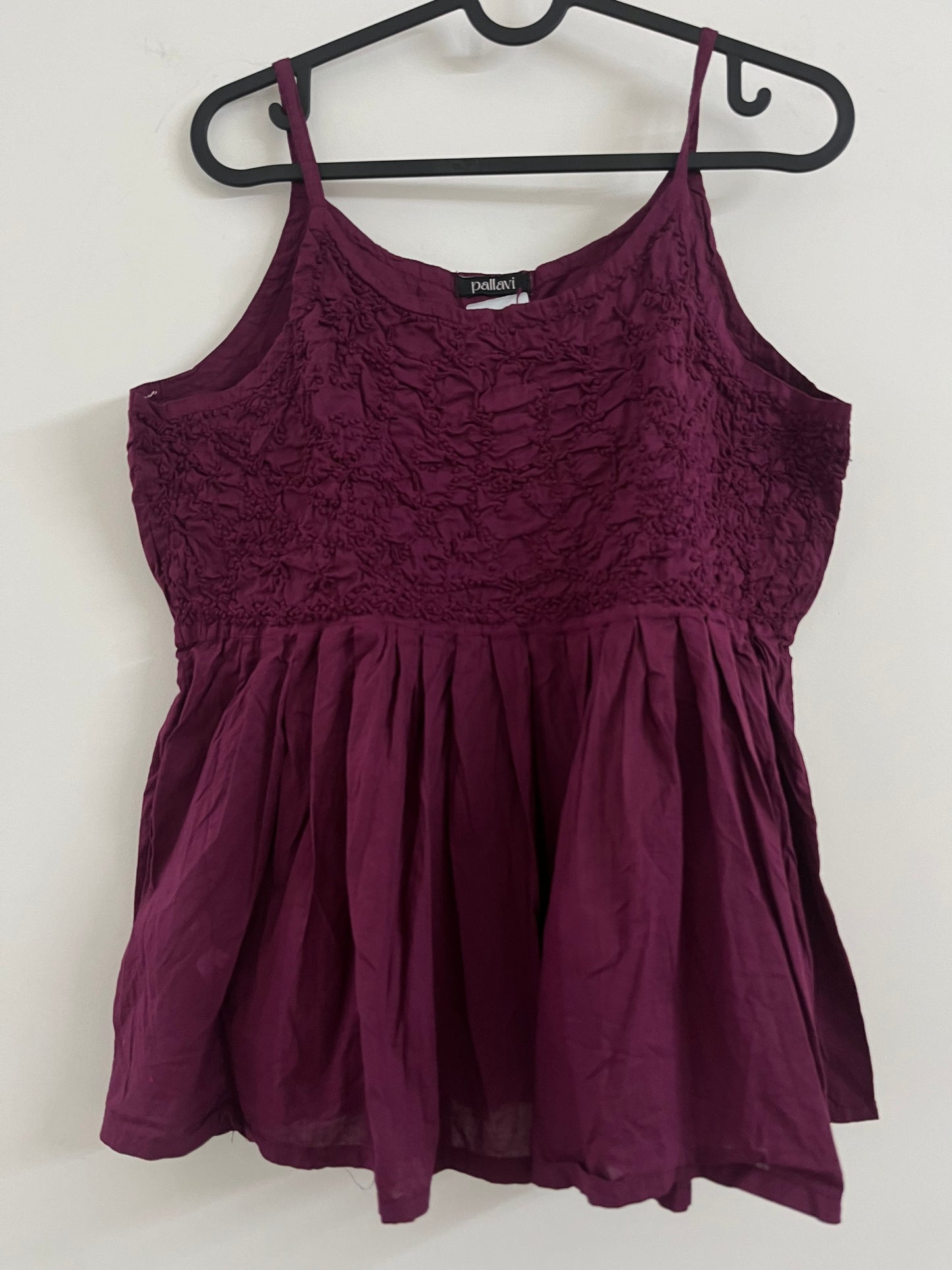 Flared Short Top - Wine