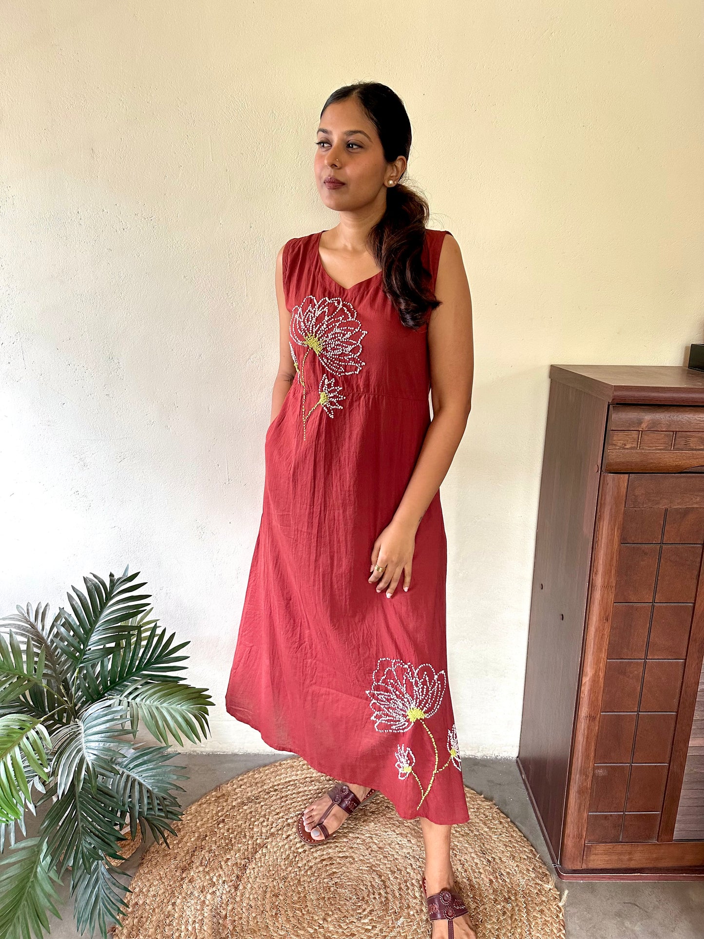 Glow Dress - Cinnamon brown