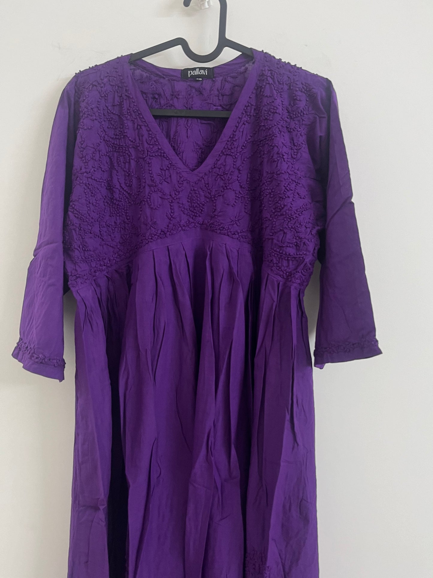 Aliya Cut Kurti/Dress -Purple (with work on front and back)