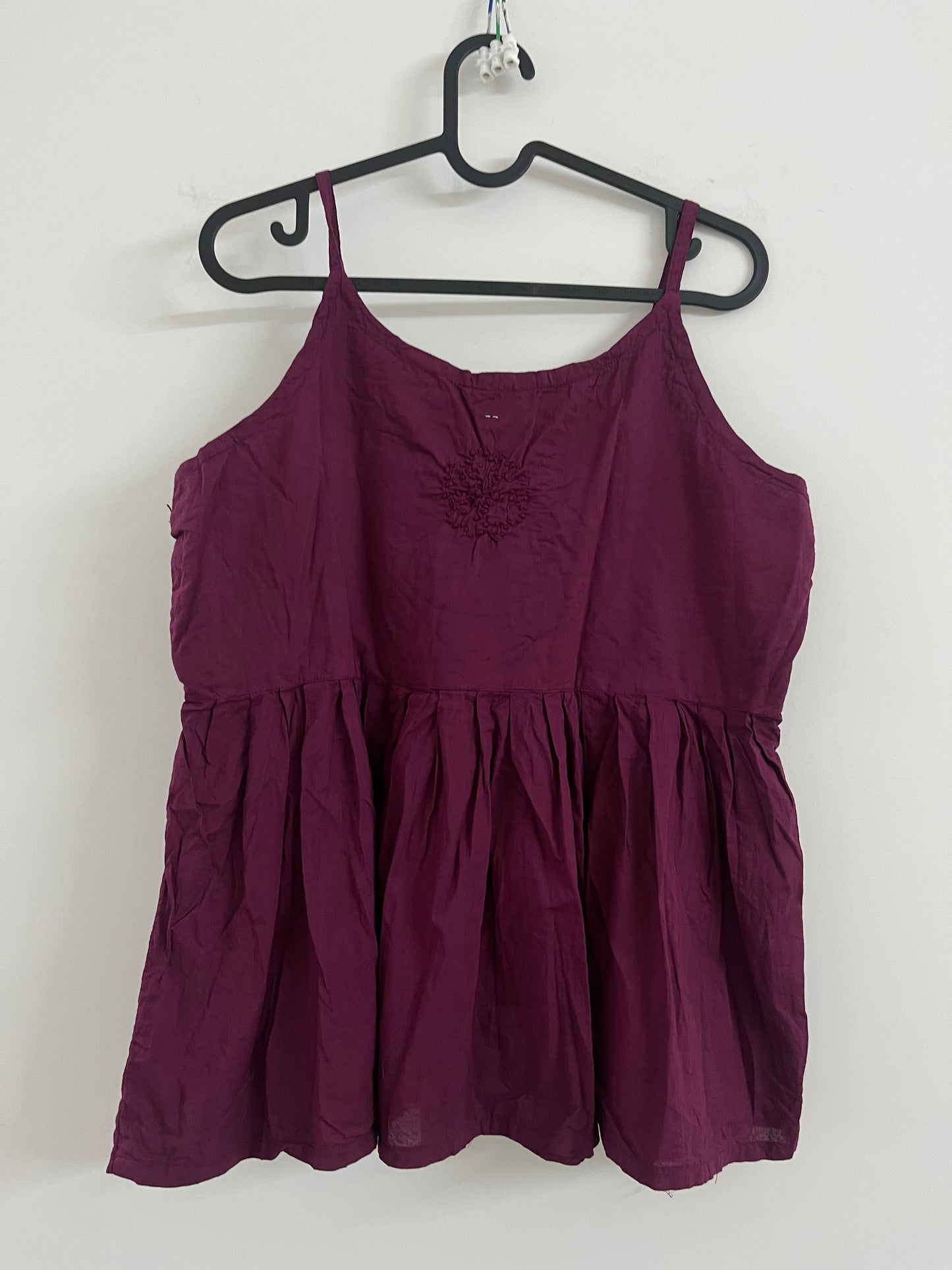 Flared Short Top - Wine