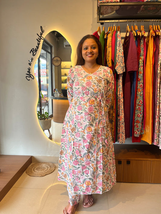 Angrakha - Floral White