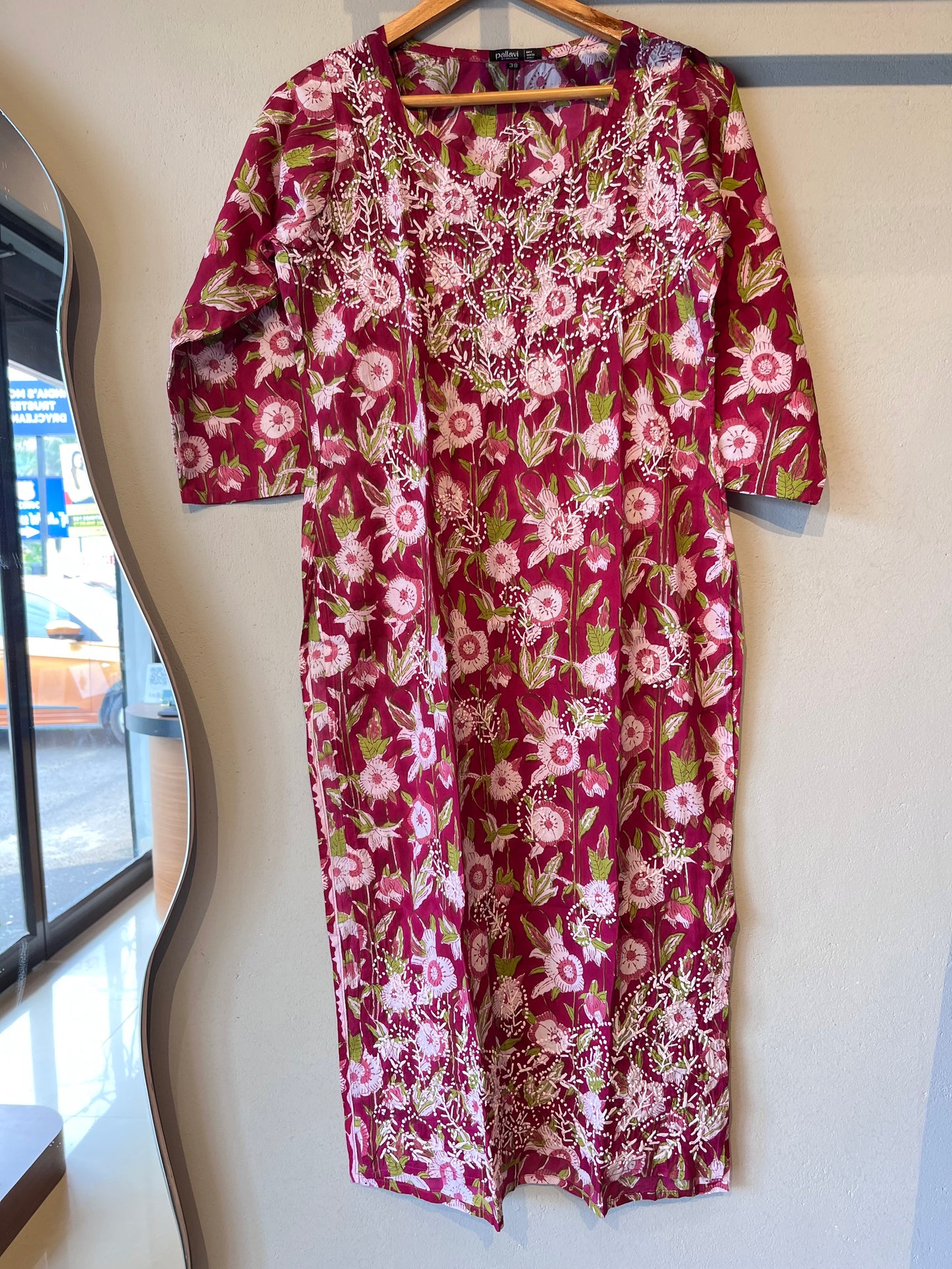 Straight Kurti - Purple vega