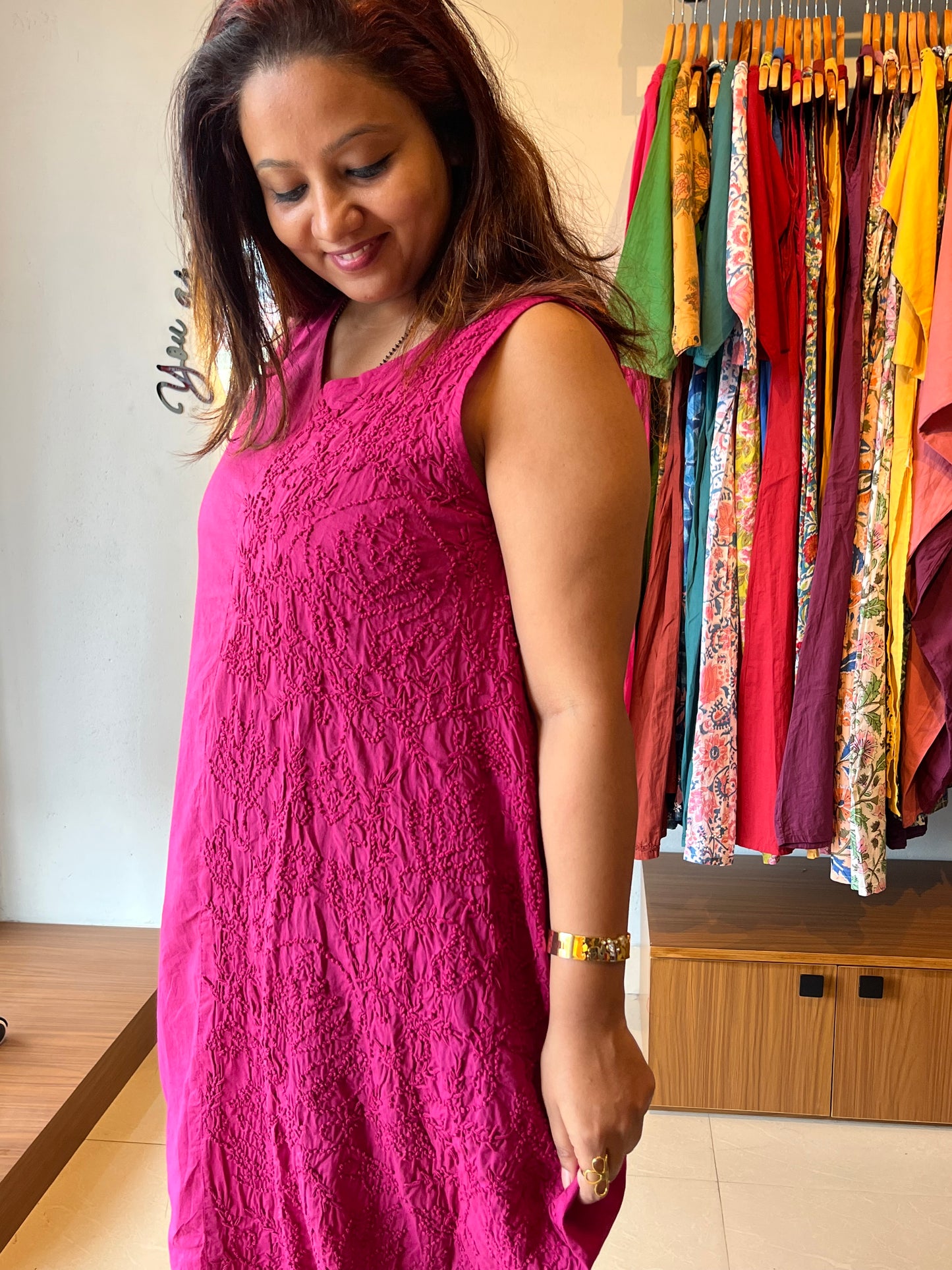 Balloon dress - Hot pink