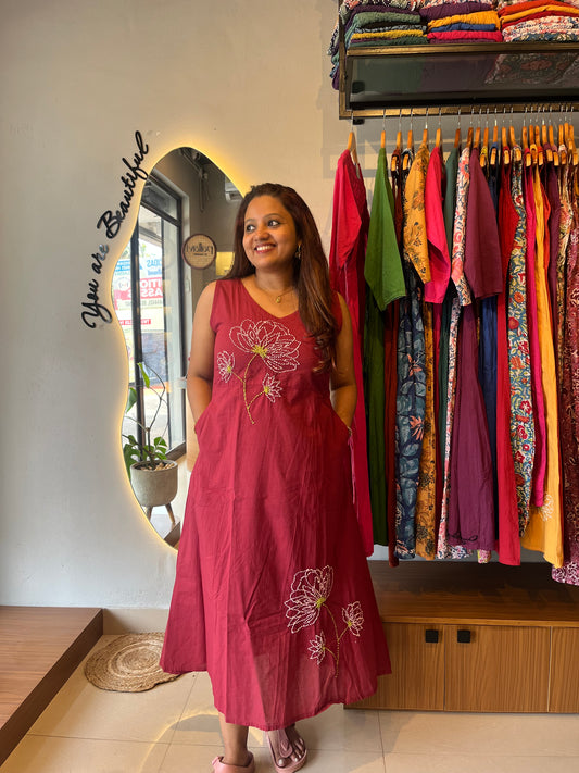 Glow Dress - Maroon