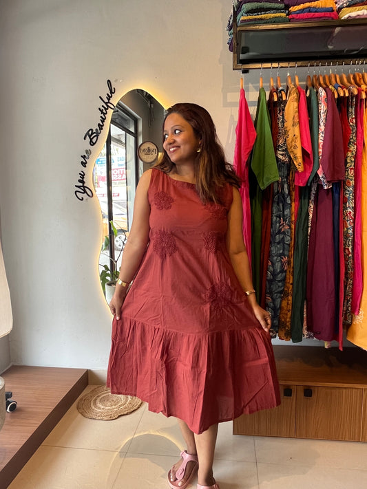Dandelion  Dress - Cinnamon Brown