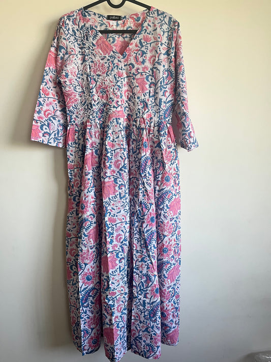 Pleated Angrakha dress - Varnika
