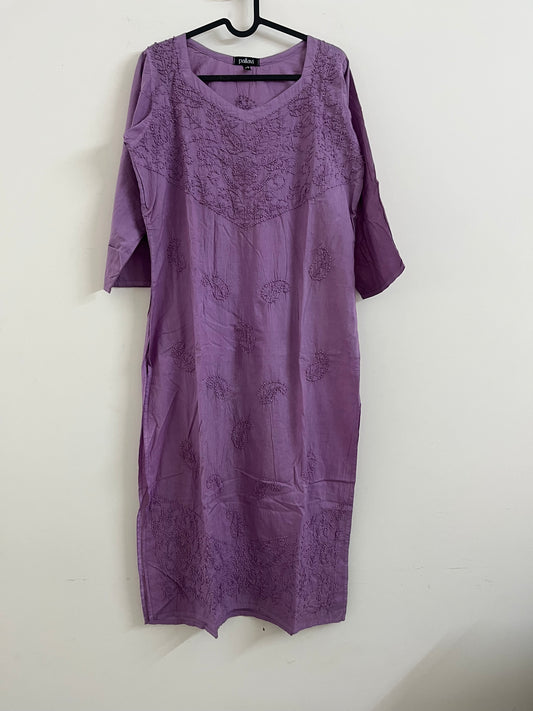 Straight Kurti - Pink Lavender