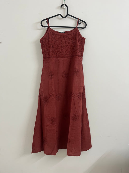 Sleeveless A-line Dress PRE-ORDER - Brown