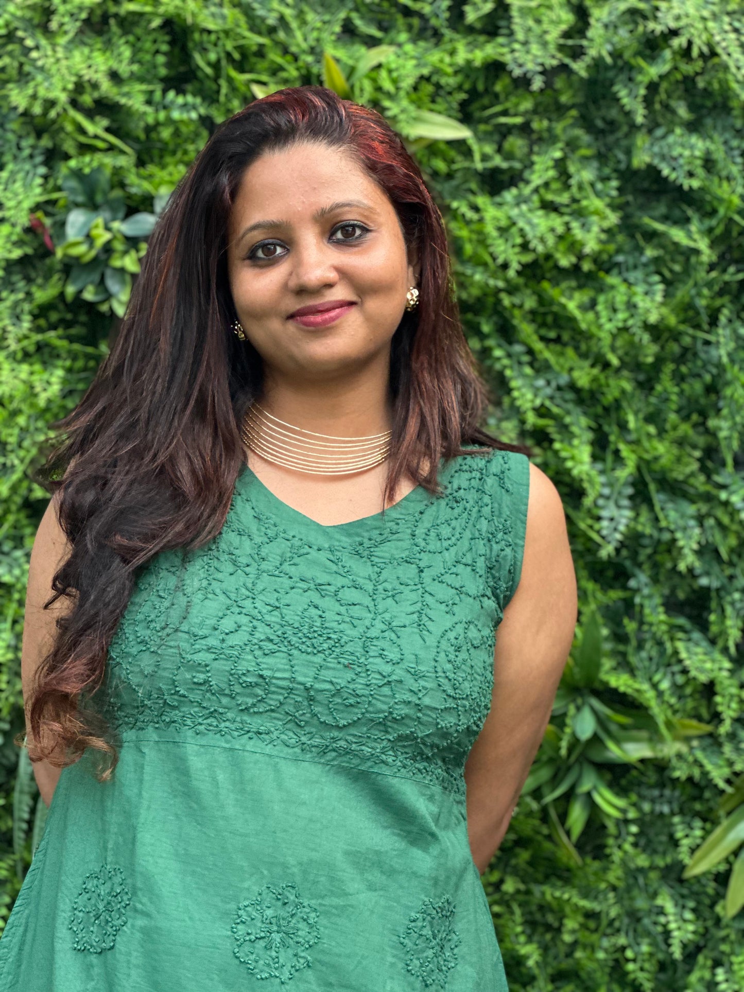 Sleeveless A-LINE Dress PRE-ORDER - Bottle green