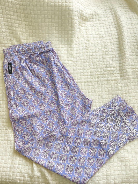 Printed Pants - Lavender Block