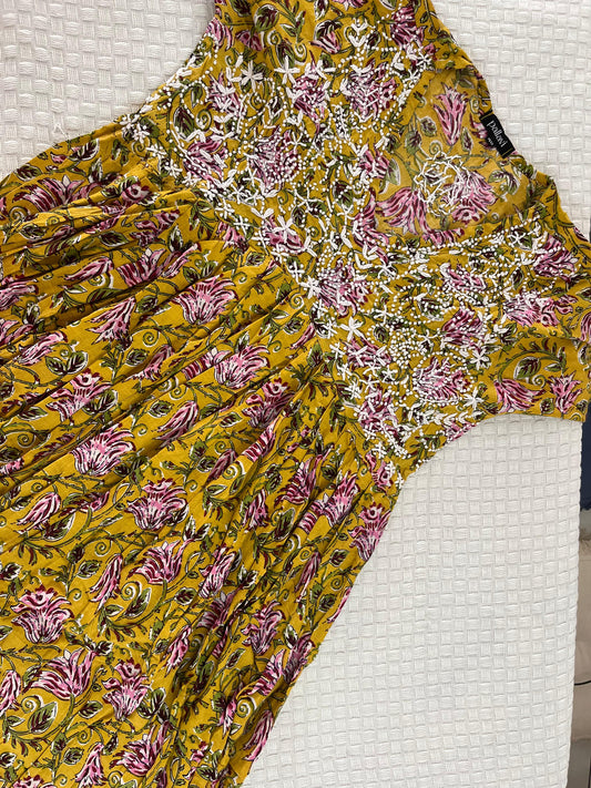 Aliya Cut Dress PRE-ORDER - Mustard Yellow I