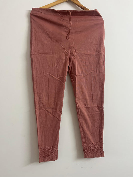 Dyed Pants - Onion Pink Cross pattern 2"
