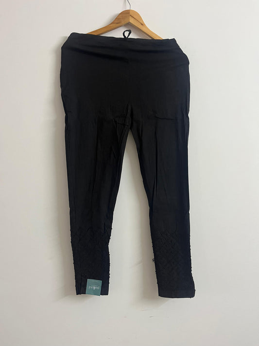Dyed Pants - Black Cross pattern 8"
