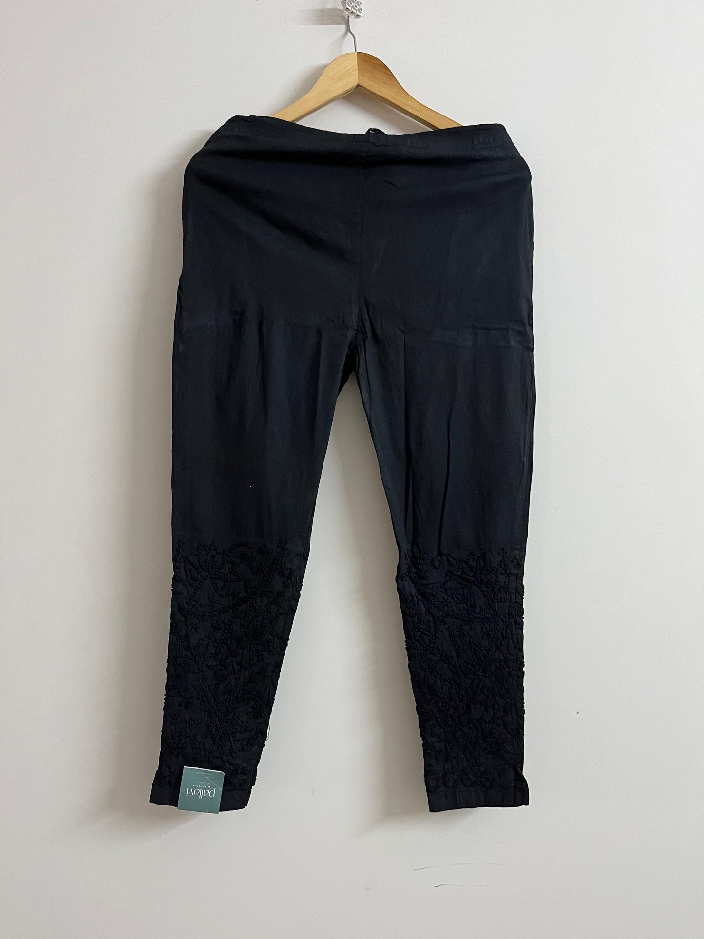 Dyed Pants - Black Flower pattern 13"