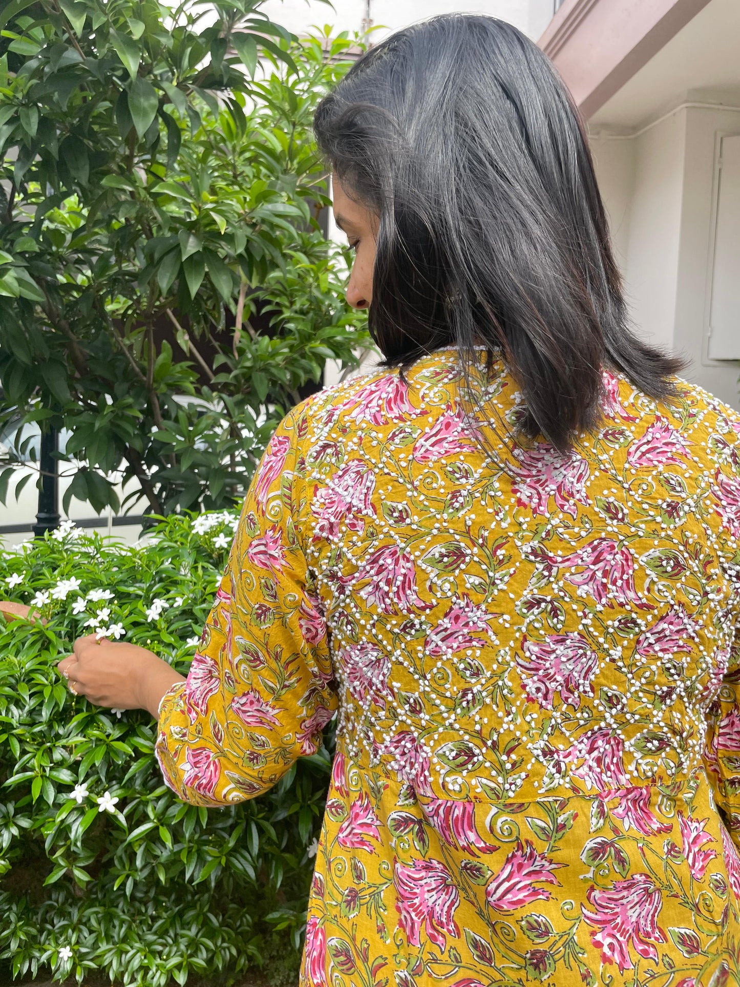 Angrakha PRE-ORDER - Floral Mustard Yellow 1