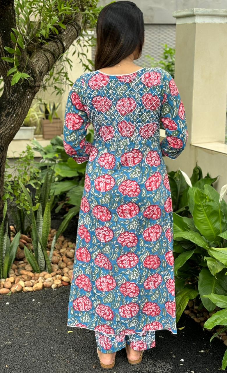 Angrakha Kurti and pant PRE-ORDER - Pinkbelle