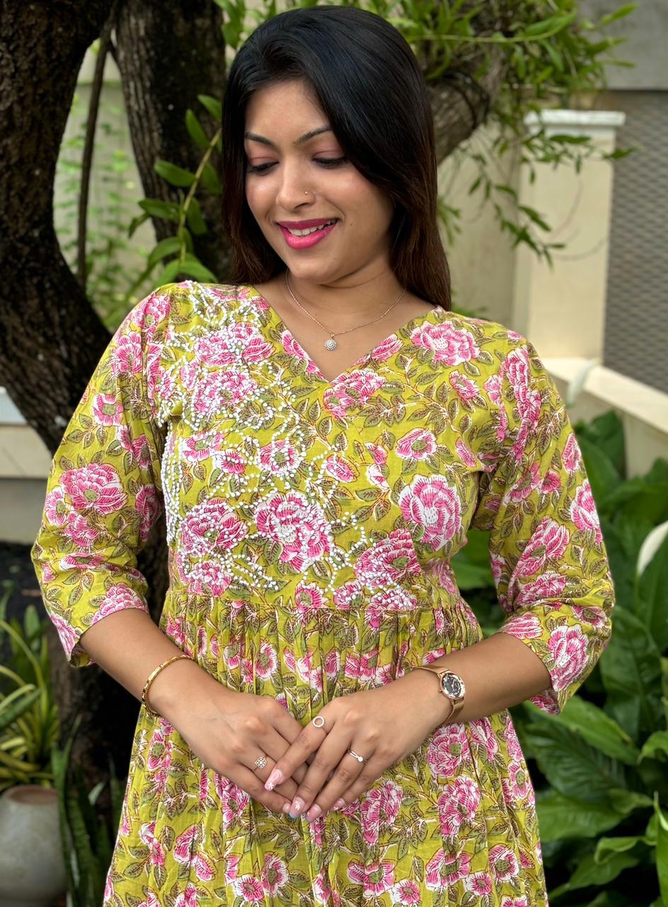 Pleated Angrakha set PRE-ORDER - Pinkcurrent