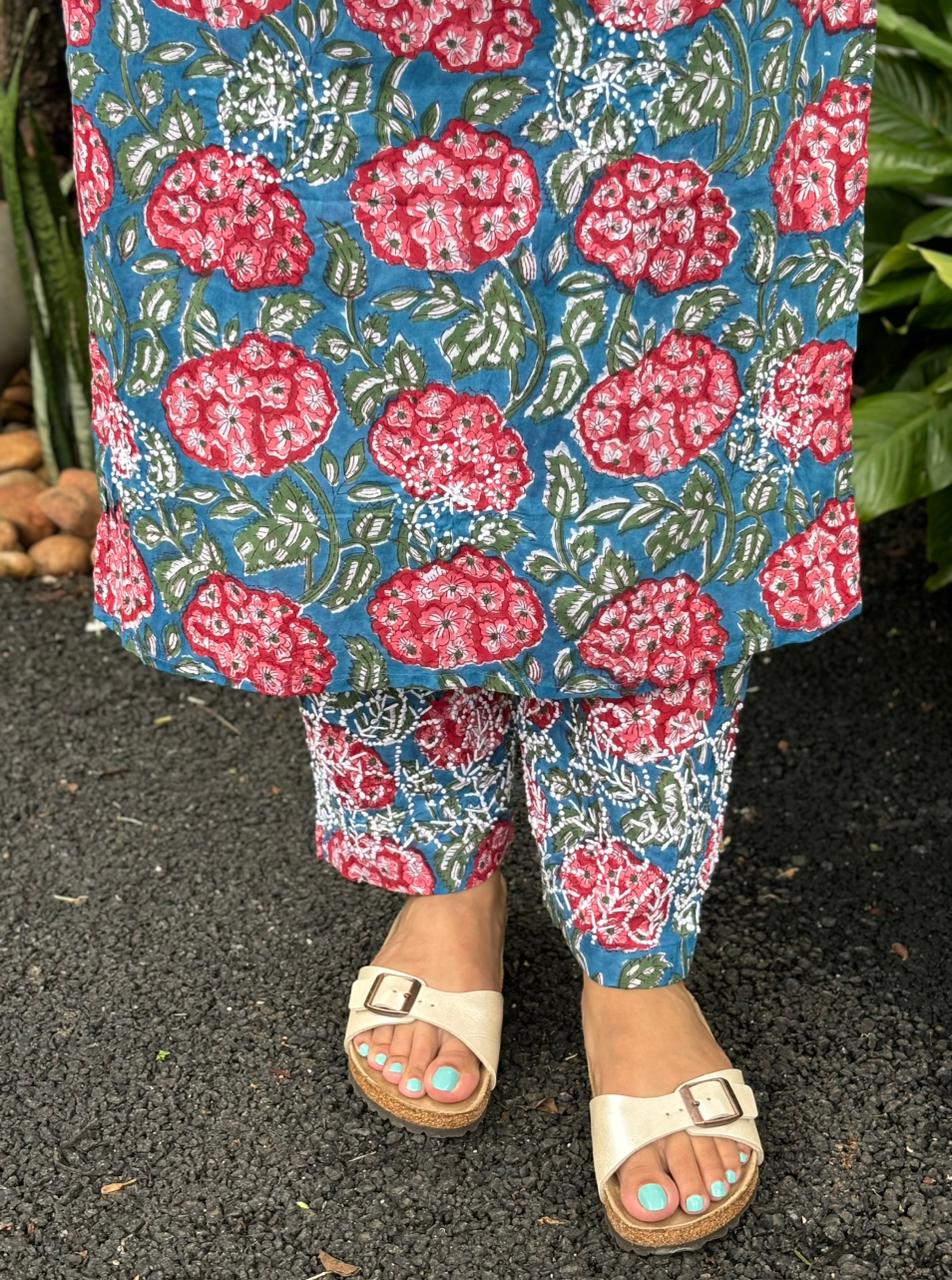 Straight Kurti and pant (Sleeveless) PRE-ORDER - Pinkbelle